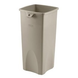 Rubbermaid® Commercial 23 Gallon Black Untouchable® Square Container - 1327162