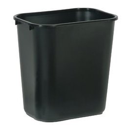 Rubbermaid® Commercial Black Deskside Wastebasket, 28 1/8 Quart - 1327125