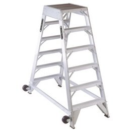 Louisville Ladder 3' Aluminum Twin Stepladder, 300 lbs., Type IA - 1329256