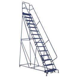 Louisville Ladder 150'' Steel Warehouse Ladder with Handrails, 450 lbs., Type IAA - 1329263