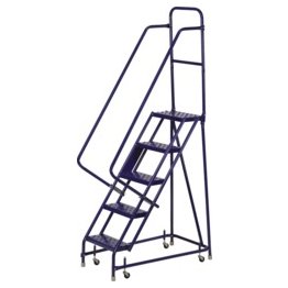 Louisville Ladder 80'' Steel Warehouse Ladder with Handrails, 450 lbs., Type IAA - 1329295