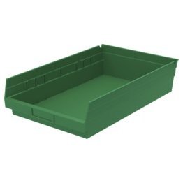 Akro-Mils® Shelf Bin, Green, 17-7/8" x 11-1/8" x 4" - 1387928