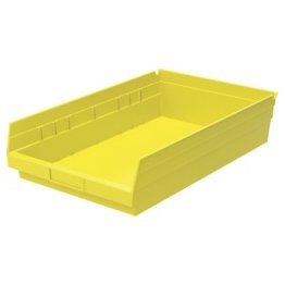 Akro-Mils® Shelf Bin, Yellow, 17-7/8" x 11-1/8" x 4" - 1387931