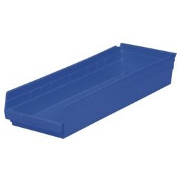 Akro-Mils® Shelf Bin, Blue, 23-5/8" x 8-3/8" x 4" - 1387933