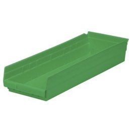 Akro-Mils® Shelf Bin, Green, 23-5/8" x 8-3/8" x 4" - 1387934