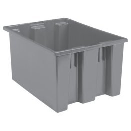 Akro-Mils® Nest & Stack Tote, Gray, 23-1/2" x 19-1/2" x 13" - 1388106