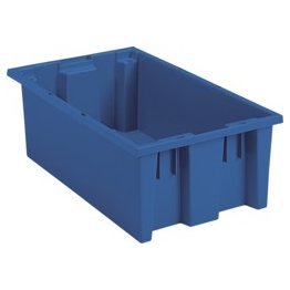 Akro-Mils® Nest & Stack Tote, Blue, 18" x 11" x 6" - 1388087