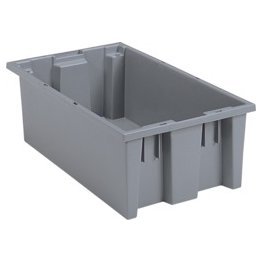 Akro-Mils® Nest & Stack Tote, Gray, 18" x 11" x 6" - 1388088