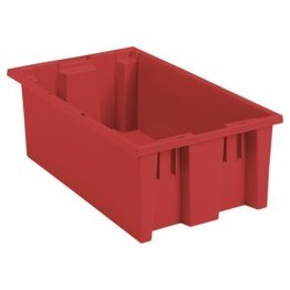 Akro-Mils® Nest & Stack Tote, Red, 18" x 11" x 6" - 1388089