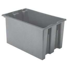 Akro-Mils® Nest & Stack Tote, Gray, 23-1/2" x 15-1/2" x 12" - 1388109