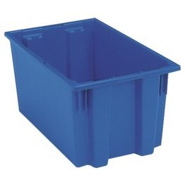 Akro-Mils® Nest & Stack Tote, Blue, 18" x 11" x 9" - 1388090