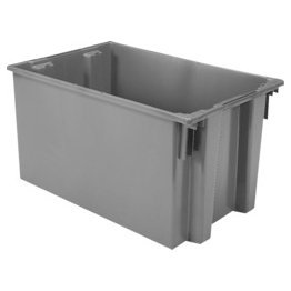 Akro-Mils® Nest & Stack Tote, Gray, 29-1/2" x 19-1/2" x 15" - 1388112