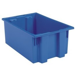 Akro-Mils® Nest & Stack Tote, Blue, 19-1/2" x 15-1/2" x 10" - 1388093