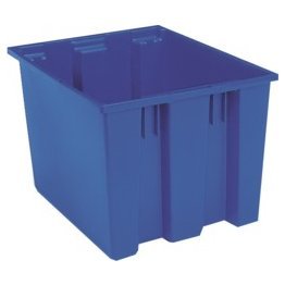 Akro-Mils® Nest & Stack Tote, Blue, 19-1/2" x 15-1/2" x 13" - 1388096