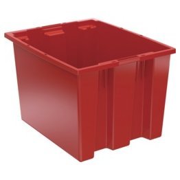 Akro-Mils® Nest & Stack Tote, Red, 19-1/2" x 15-1/2" x 13" - 1388098