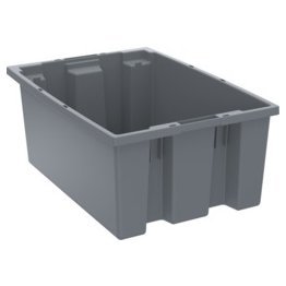 Akro-Mils® Nest & Stack Tote, Gray, 19-1/2" x 13-1/2" x 8" - 1388100