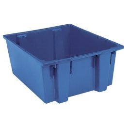 Akro-Mils® Nest & Stack Tote, Blue, 23-1/2" x 19-1/2" x 10" - 1388102