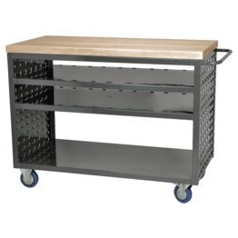 Akro-Mils® Louvered Cart, Large, Charcoal, 49" L x 24" W x 37-1/2" H - 1389676