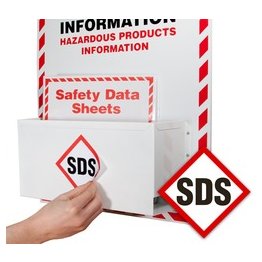 GHS Safety SDS Awareness Vinyl Decals English 4" x 4" - 1403233