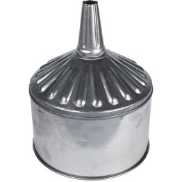 Funnel King® Galvanized Steel Mesh Screen Fluted Funnel 8Qt - 1568196