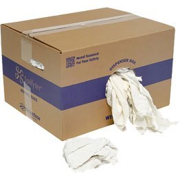 Spilfyter Reclaimed White Cotton Sheet Rags - 1648139