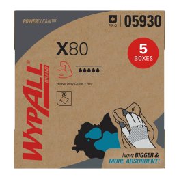 Kimberly-Clark WypAll X80 ShopPro Towel 9.1 x 16.8" - 28137