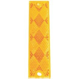 Truck-Lite® Rectangle Reflector Amber 1-1/8 x 4-7/16" - 60177