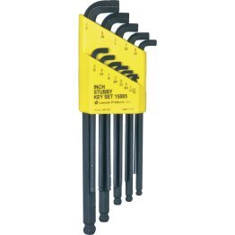  Hex Key Set, Fractional, Stubby, Ball End, 13pc - 15885