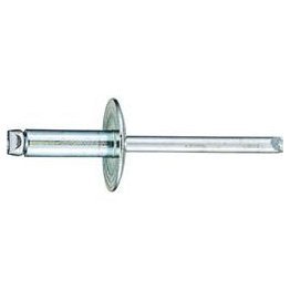  Open End Rivet Large Flange Head Steel 3/16" - 1948