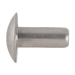  Solid Rivet Brazier Head Soft Aluminum 1/4" - 413
