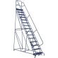 150'' Steel Warehouse Ladder with Handrails, 450 lbs., Type IAA