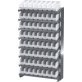 Single-Sided Pick Rack, 8 12" Deep Shelves, 64 White ShelfMax® Bins