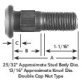  Headed Stud Left Hand 3/4-16 x 2-7/8" - 30241